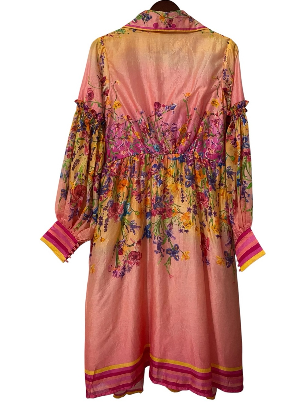 NWT La Fuori Silk Floral Dress Size L - Picture 9 of 11